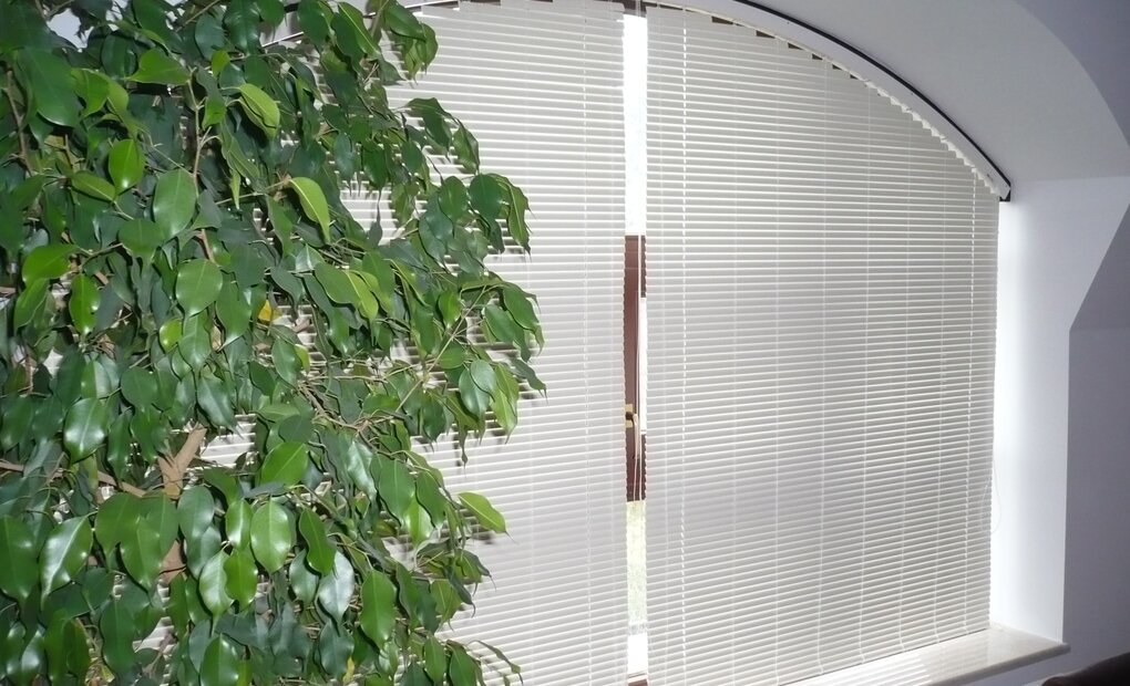 Žaluzie K-design na obloukové okna Brno