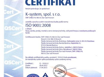 k - system ISO 9001: 2008
