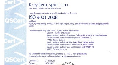 k - system ISO 9001: 2008